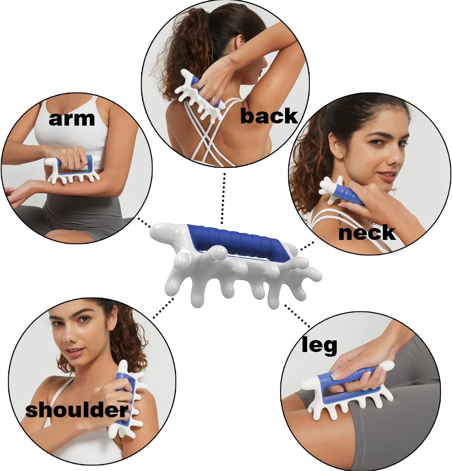 Releaseway Unbreakable Fascia Massage Tool with Soft Grip for Trigger Points Tissue Cellulite and Gua Sha Massage Tool