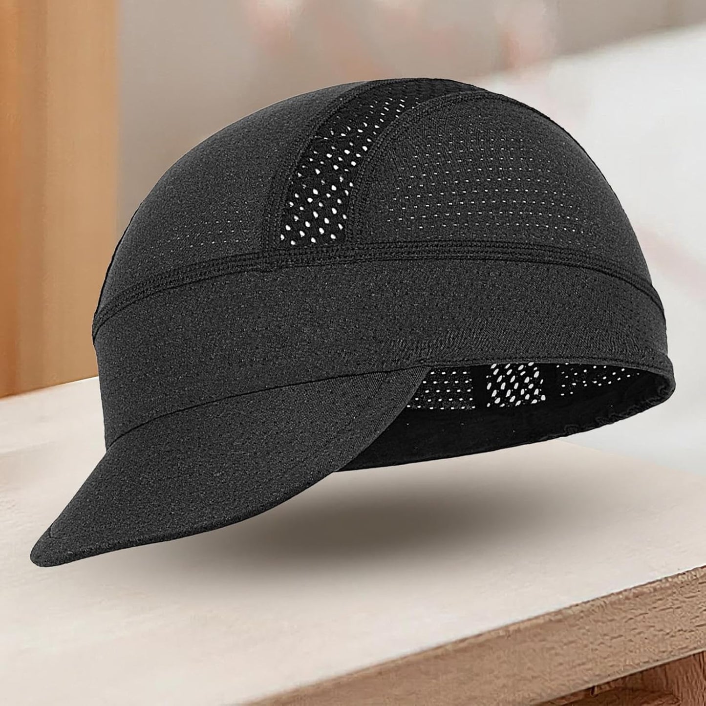Bike Hat, Hard cap Liner, Mesh Headwear, Sun Visor Helmet, Breathable Protective Gear for Cycling Workout Skiing Fishing Construction Camping Football Hiking, 5.12x2.36 Inches