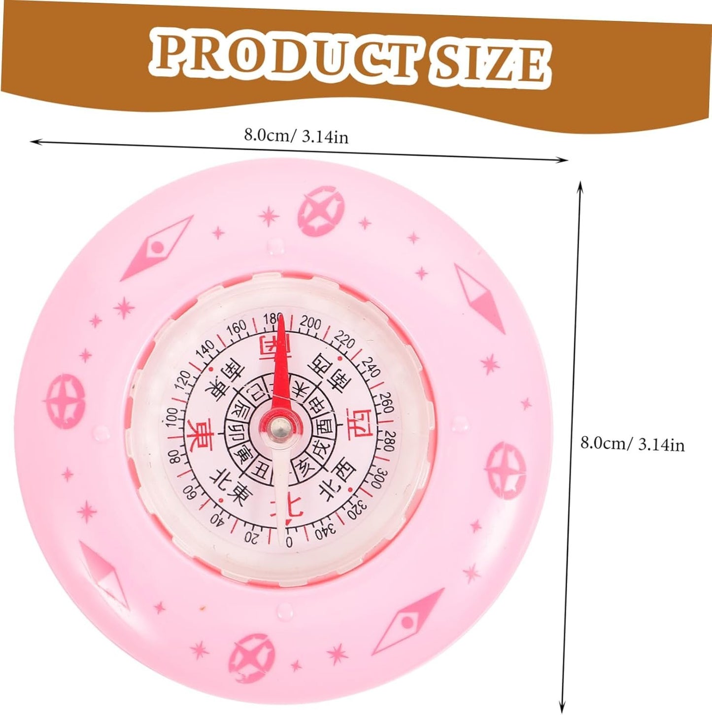 Yardwe Mini Outdoor Compass Plastic Metal Student Survival Gear Portable for Hiking Random Color