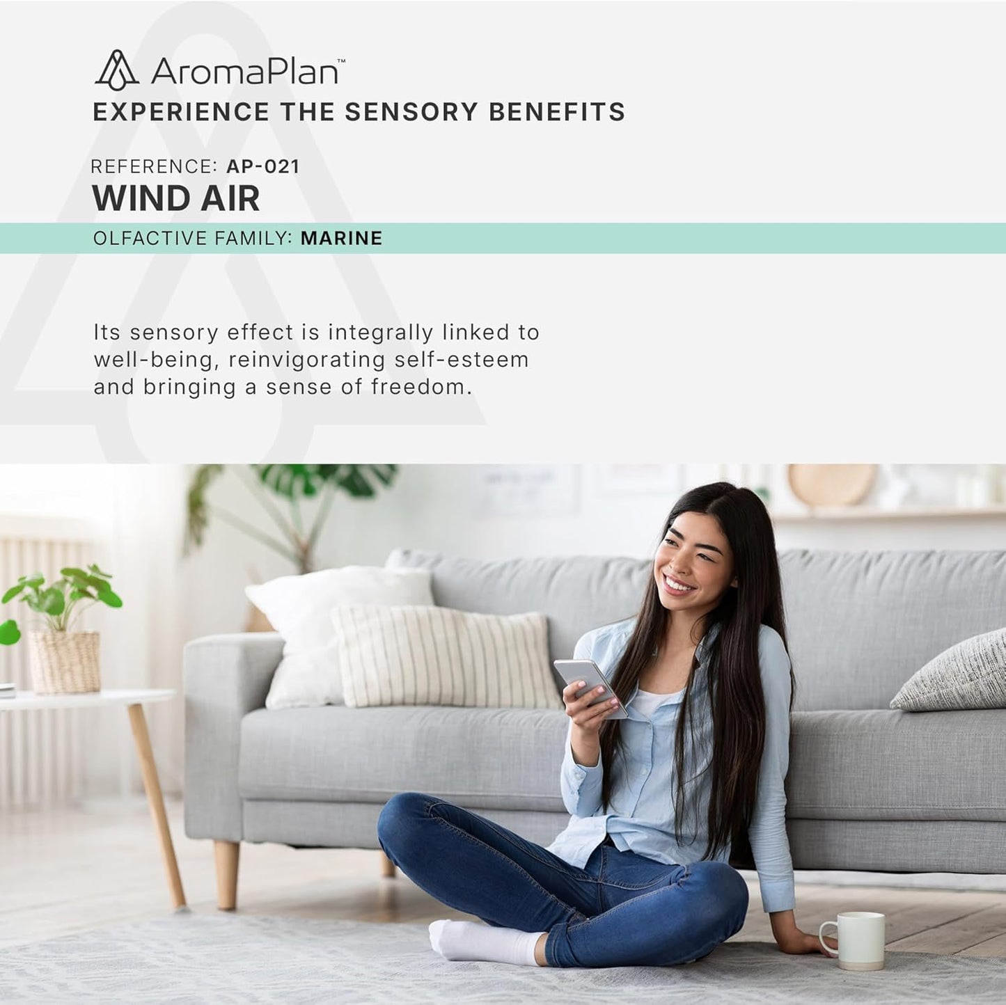 Aromaplan Hotel Scents Wind Air 5 Fl Oz (148ml), Home Luxury Aroma & Hotel Collection Diffuser Oil- Hotel Diffuser Oil for Aromatherapy- USA Made, Bigger Bottle, Bolder Aroma & Longer Lasting