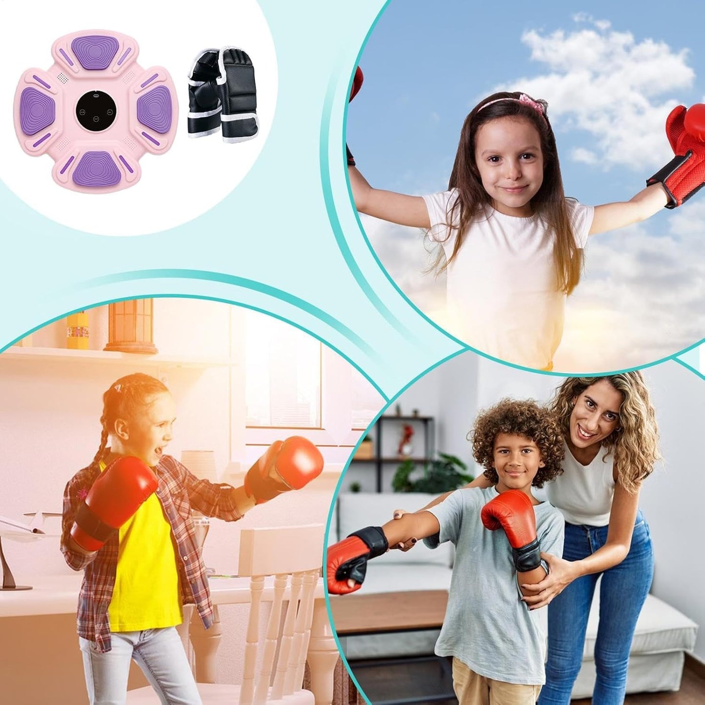 Music Boxing Trainer, Home Fitness Gear, Wall Mounted System, Smart Boxing Machine, Fitness Boxing Gear, Interactive Exercise System, Musical Workout Equipment, Professional Boxing Trainer