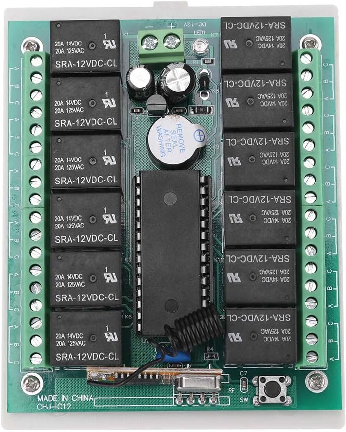 12V Relay 12 Channel RF Remote Control Switch Transmitter & Receiver Control for Home Automation
