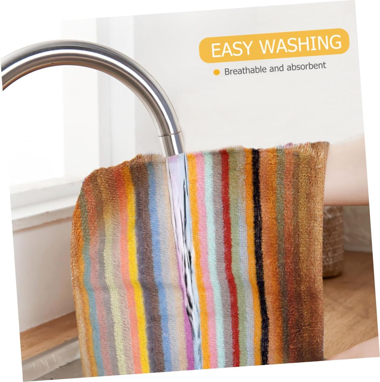 KICHOUSE Home Cleaning Essentials Confezione Da 10 Asciugamani A Righe Strofinacci Da Cucina Morbidi Assorbenti Traspiranti Asciugatura Rapida Per Cucina E Bagno Colore Casuale