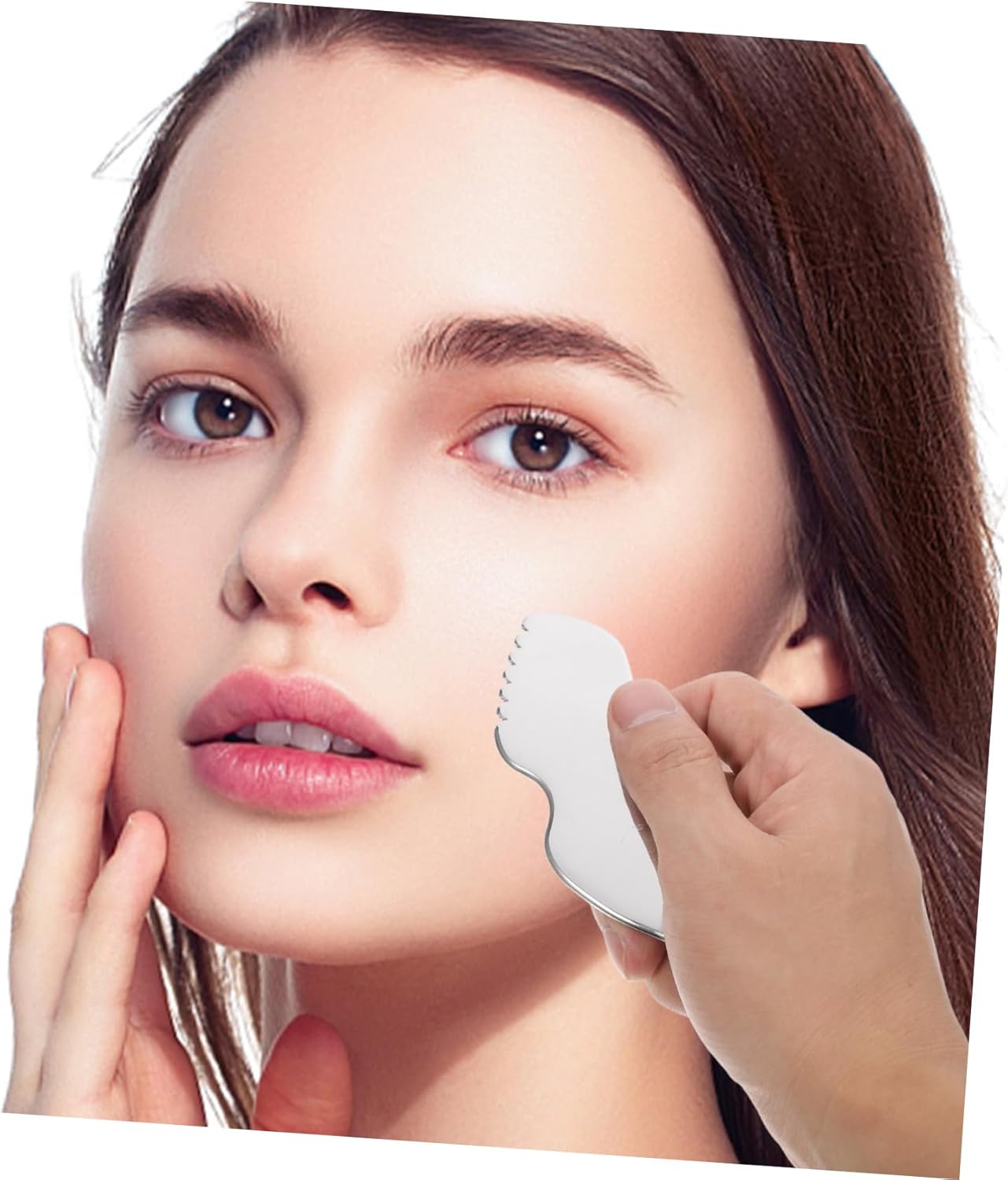 PACKOVE Tool Stainless Steel Facial Sculpting and Scraping Massage Tool for Neck and Eyes Portable Hand