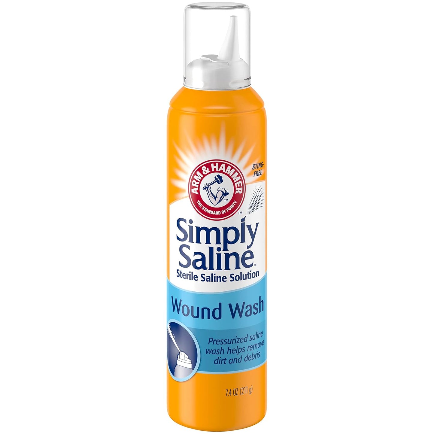 Arm & Hammer Simply Saline Wound Wash 7.4 Ounce - 4 Pack