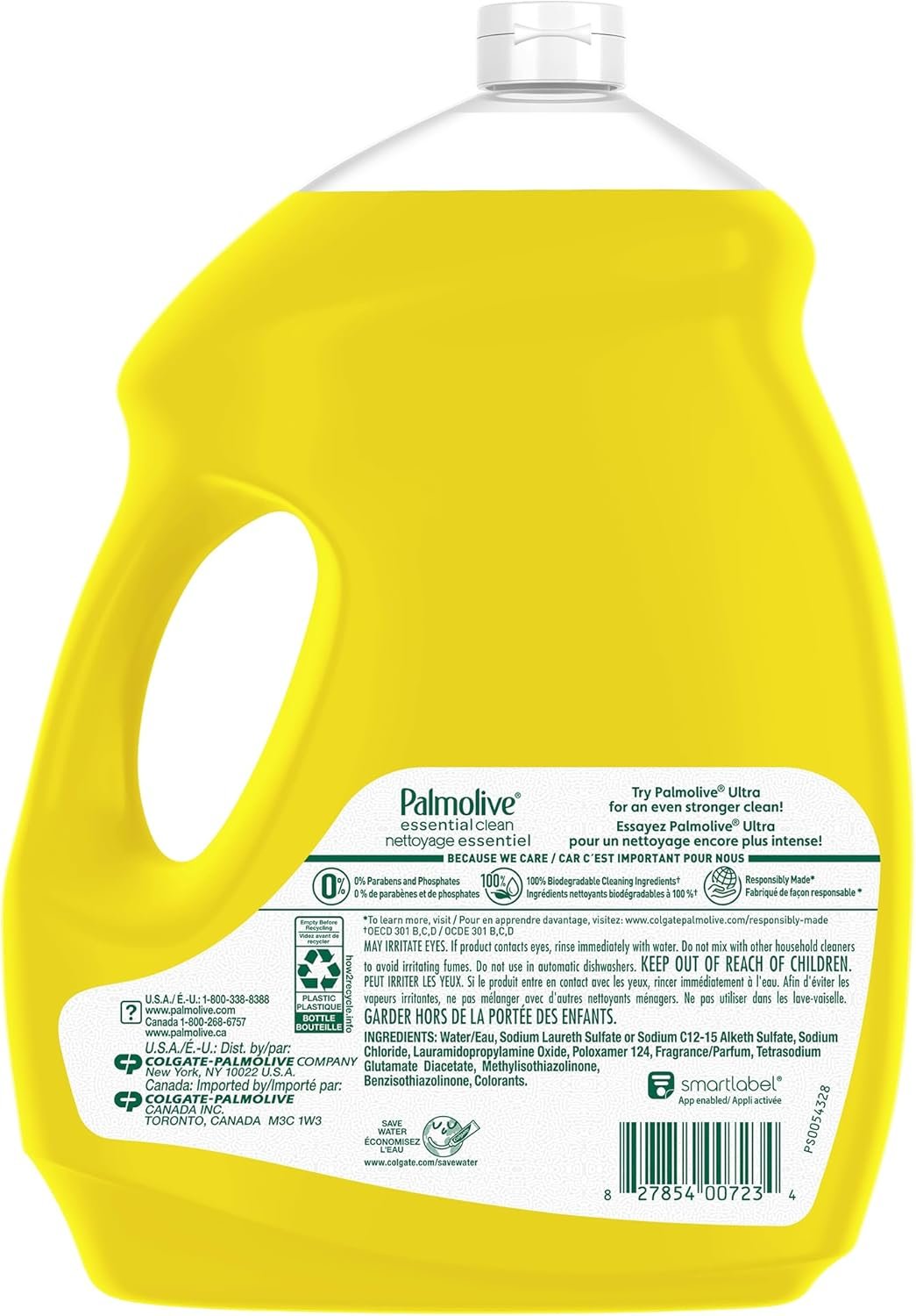 Palmolive Essential Clean Liquid Dish Soap, Lemon Citrus Zest Scent - 4.27 L