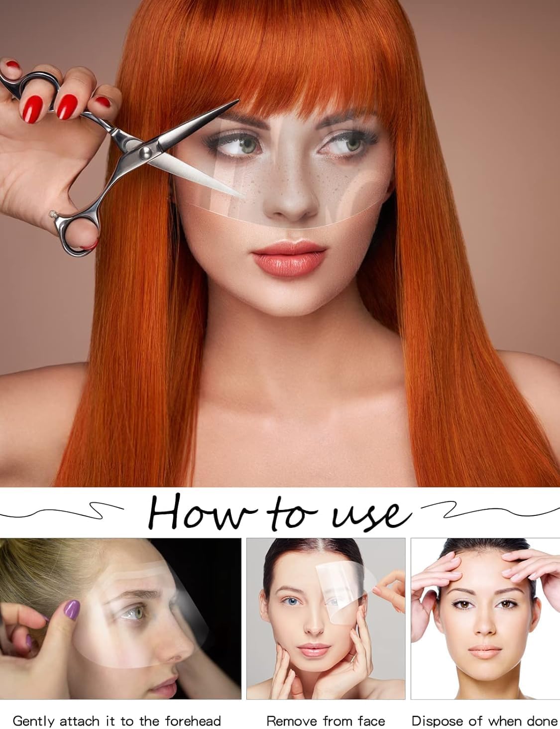 LWBTOSEE 100pcs Hairdressing Haircut Face Mask Shield Cover Hair Cutting Dyeing Protector with Handle Pro Salon Hair Styling Care Tools