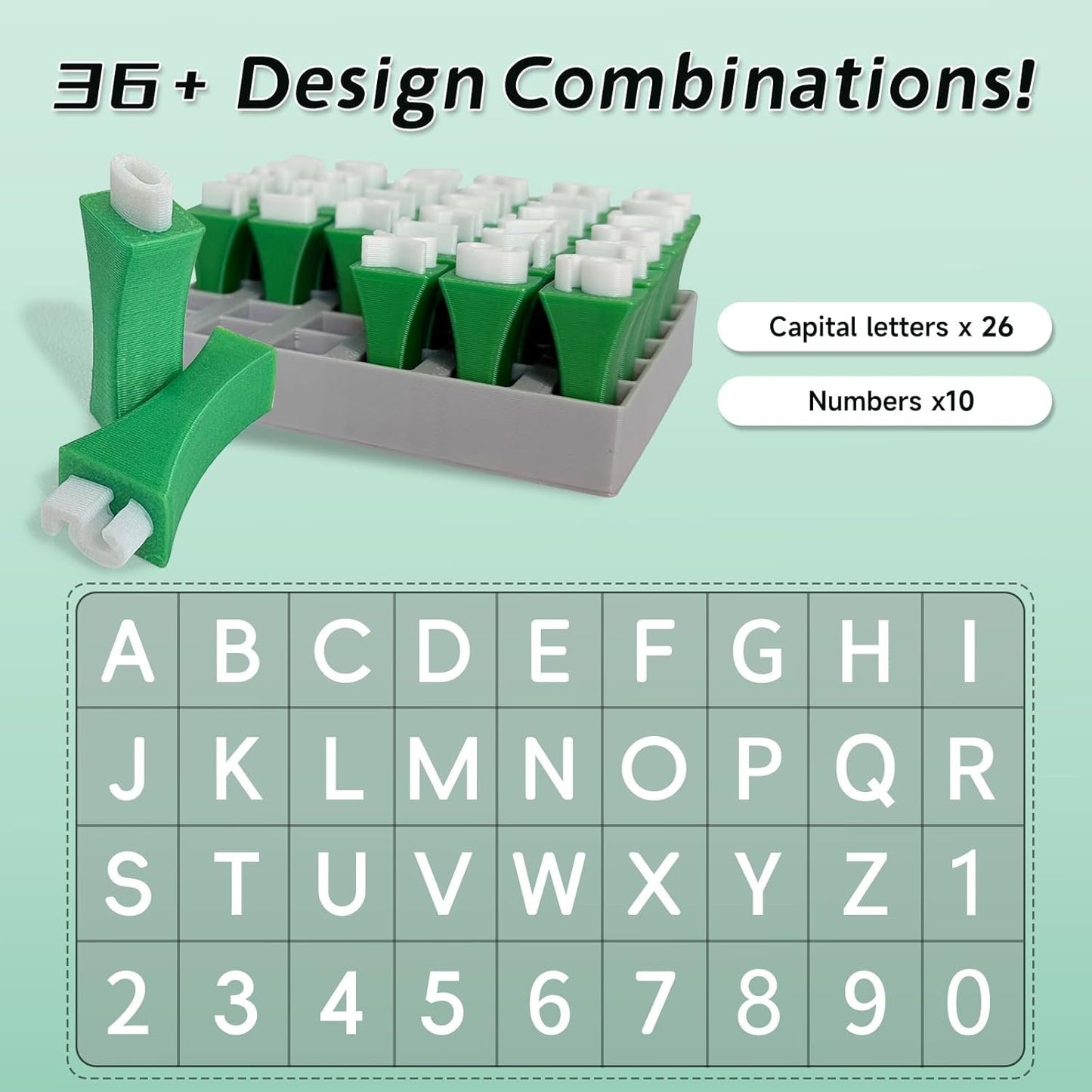 Letter Stamps for Clay, Letters Stamp, 36 PCS Clays Lettered Stamped Clayey Stamping for Making Pottery Cookies DIY Cakes Baking 1 Set