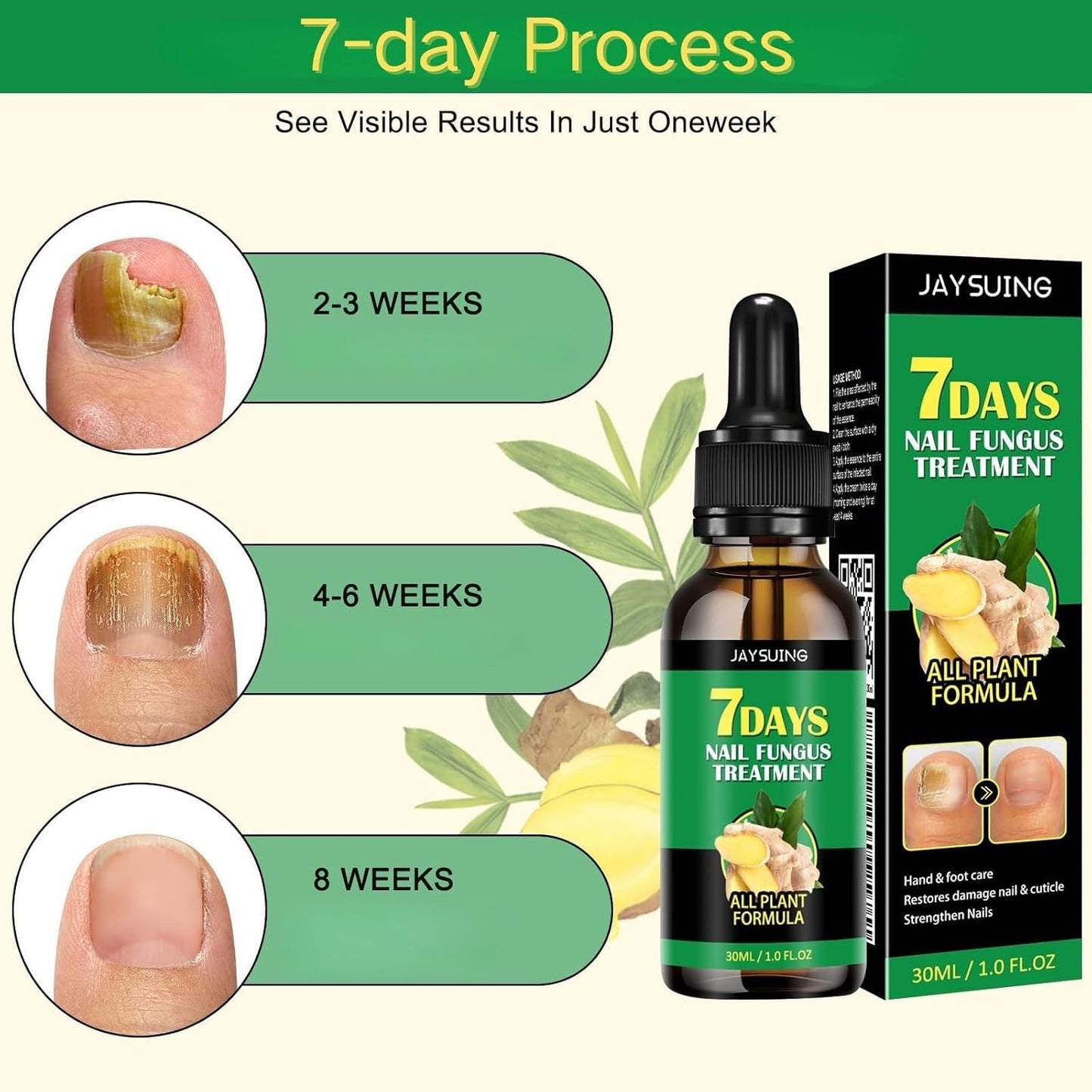 Ginger Nail Serum Solution, Ginger Cuticle Care Oil for Nails (2 PCS)