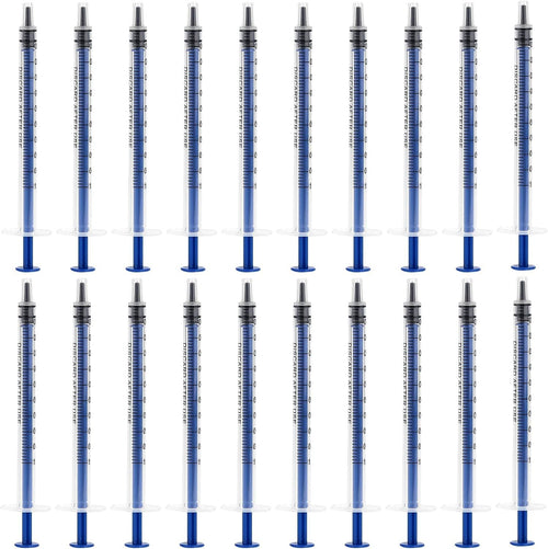 20 PCS 1Ml Plastic Syringes Measuring Syringe No Needle Syringe Reusable 1Ml Syringes Sterile Colostrum For Scientific Lab Baby Medicine Dispensing Liquid Measuring Watering Pet Feeding Glue Applicator