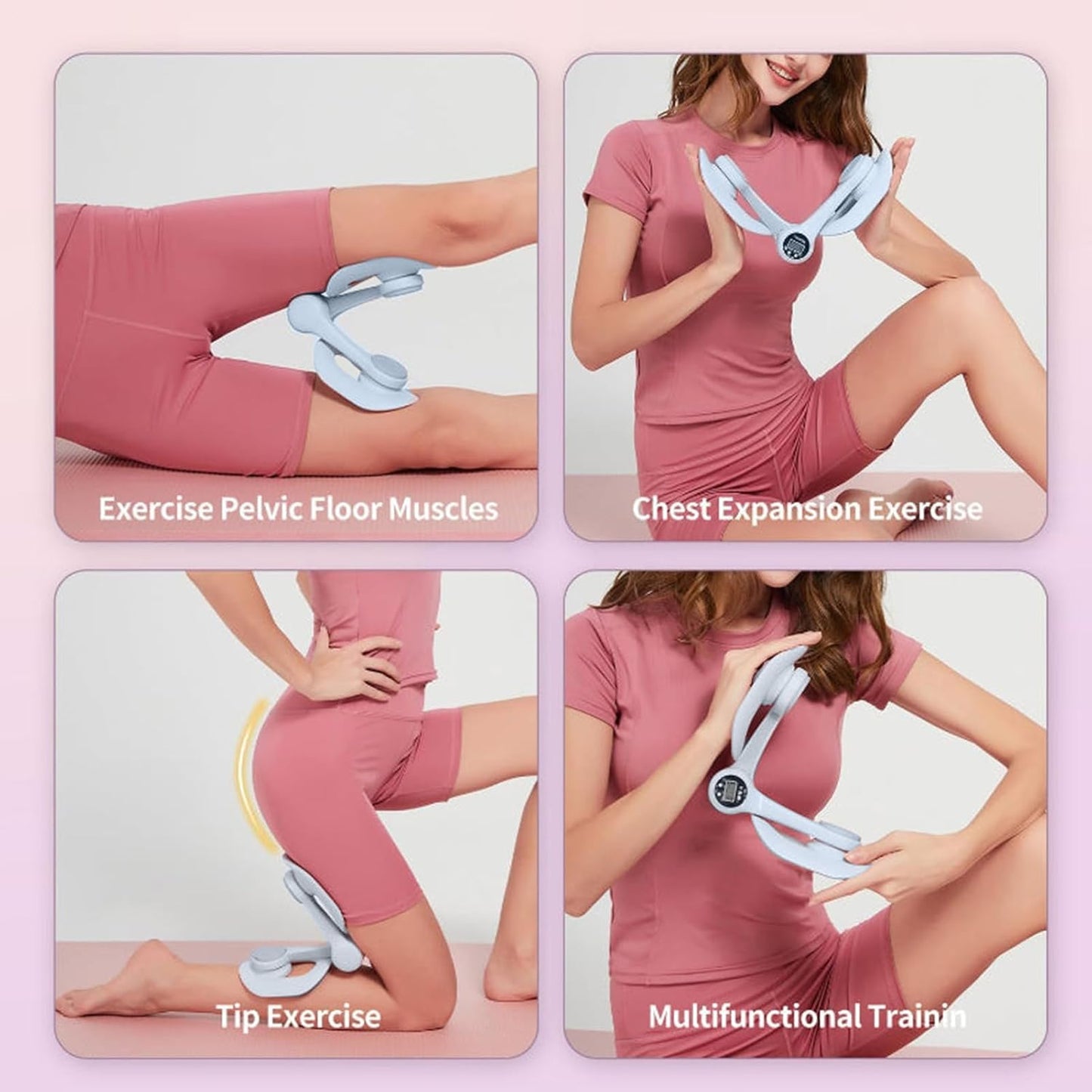Inner Thigh Exerciser - Leg Slimming Machine, Muscle Toning | Compact Home Fitness Trainer for Buttocks, Pelvis Repair Tool, Resistance Workout Accessory, Inner Groin Strength Exercise Aid