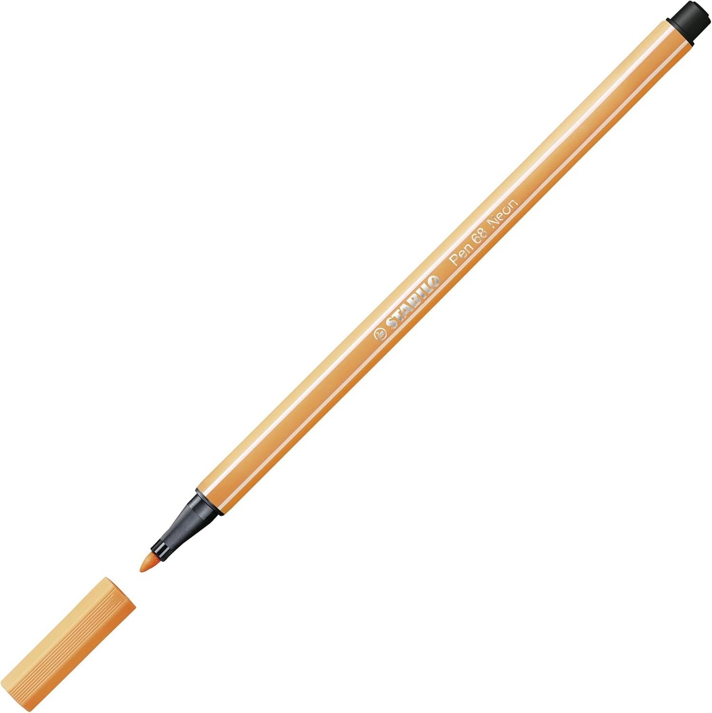 STABILO Pen 68 Orange Pack of 10 - Premium Felt-tip Pen