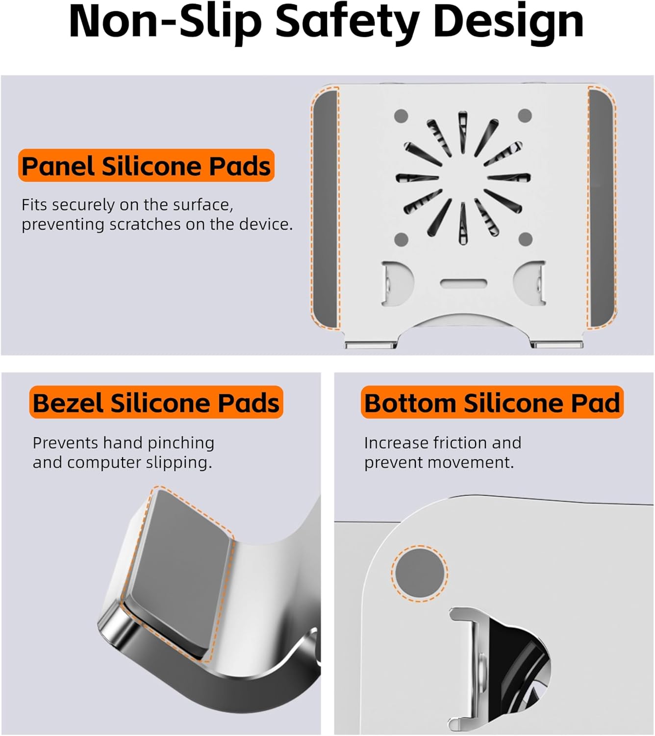 Laptop Cooling Stand, Height Adjustable Laptop Stand for Desk with Cooling Fan, Ergonimic Foldable Laptop Cooling Pad Portable Computer Stand for Laptops Tablets Up to 17in