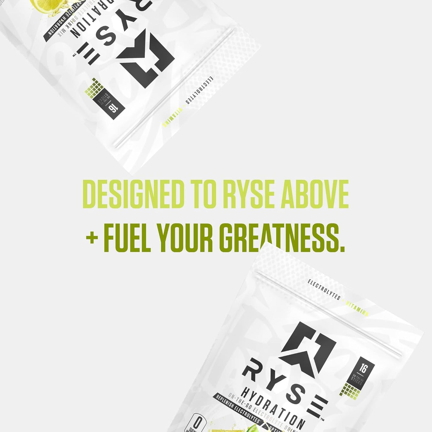 Ryse Core Hydration 16 Serve Lemon Lime Electrolyte Supplement Powder 102.4 g