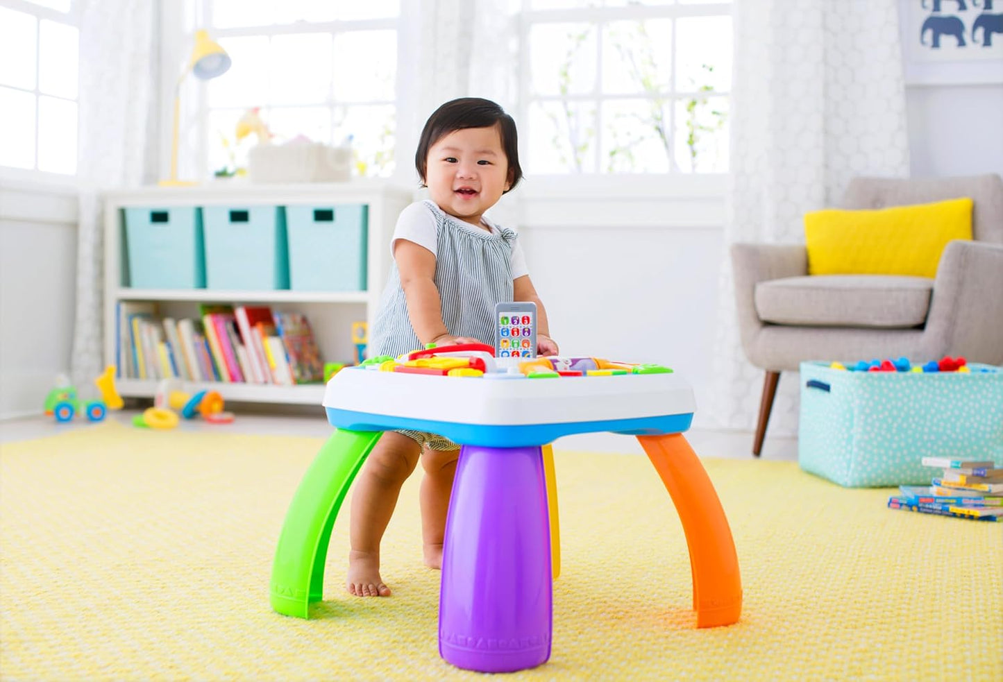 Fisher-Price Laugh & Learn Around the Town Learning Table, interactive play center with Smart Stages learning content for infants and toddlers ages 6 months & up