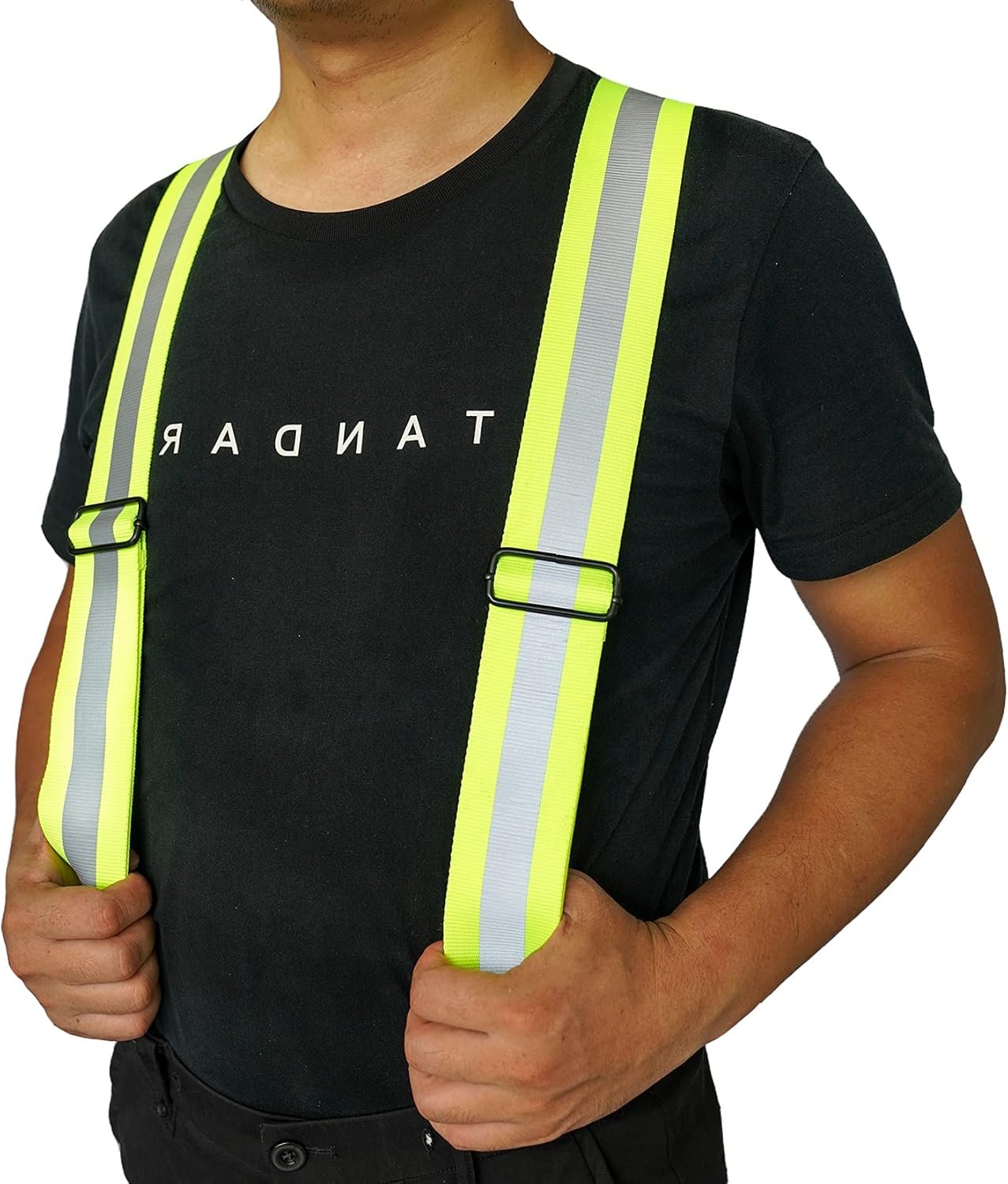 MELOTOUGH Men's Braces Elastic 2 inch Wide Heavy Duty Work Suspenders, Large