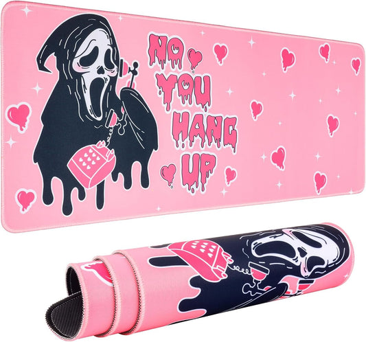 Large Gaming Mouse Pad 31.5 x 11.8in Desk Mat for Office Mousepad Anti-Skid Rubber Base Soft Comfortable and Durable Desk Pad (Pink)