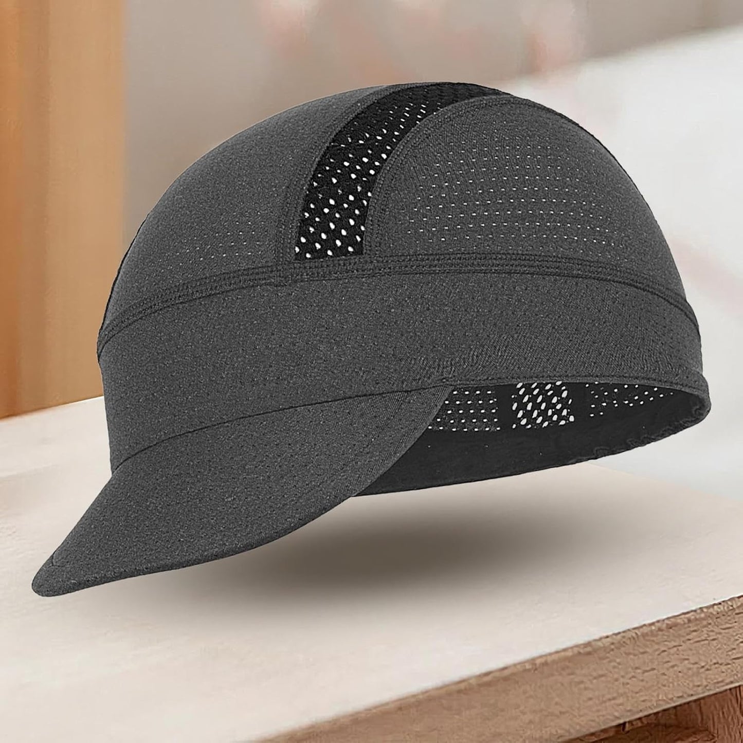 Bike Hat, Hard cap Liner, Mesh Headwear, Sun Visor Helmet, Breathable Protective Gear for Cycling Workout Skiing Fishing Construction Camping Football Hiking, 5.12x2.36 Inches