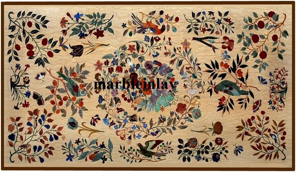crafts look Marble Inlay Dining Table Top Beautiful Design Home Decor