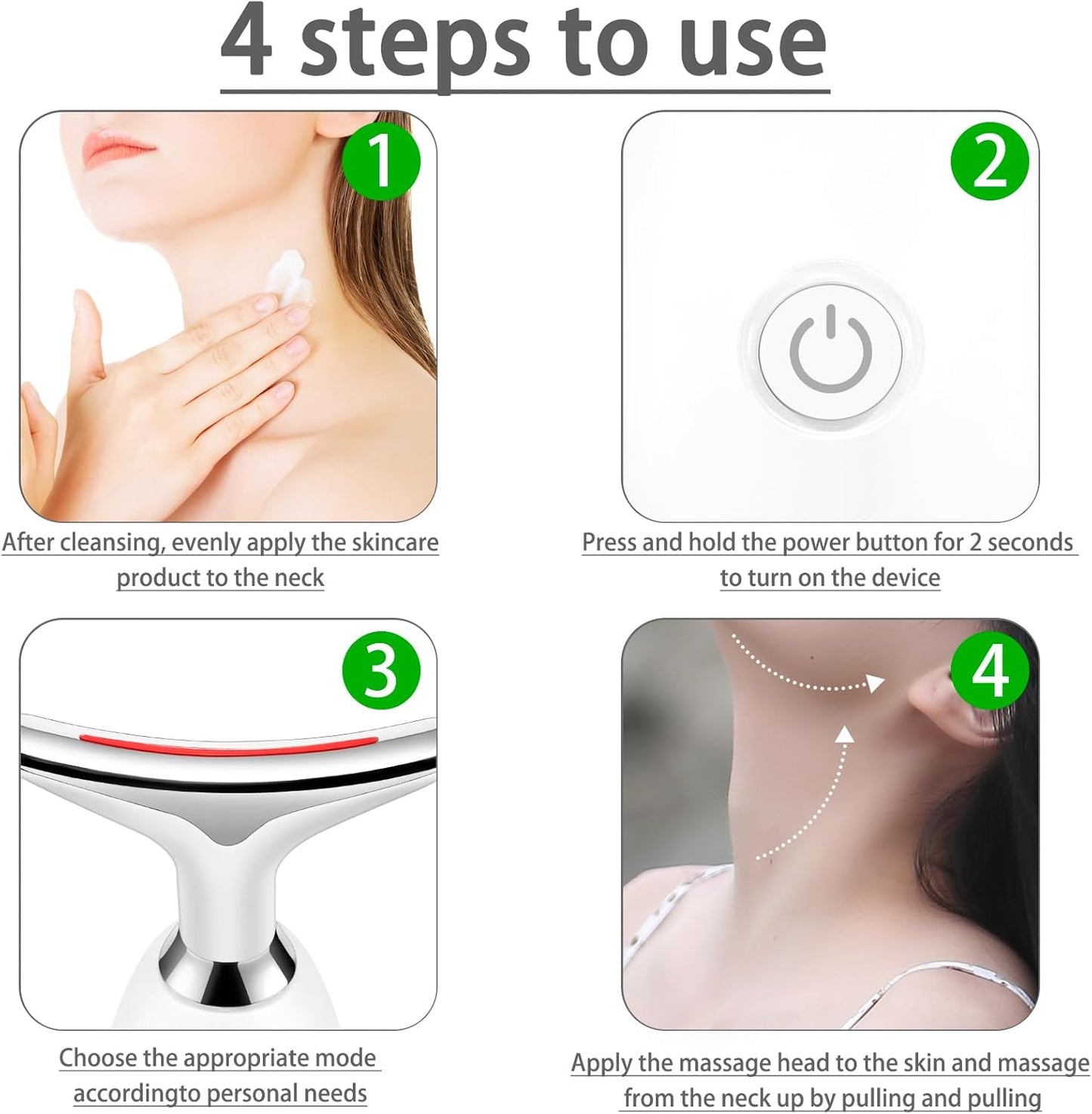 NTZ Facial Massager for Face and Neck, Face culpting Wand with 7 Color, Red-Light-Therapy-for-Face and Neck Tool for Skin Care