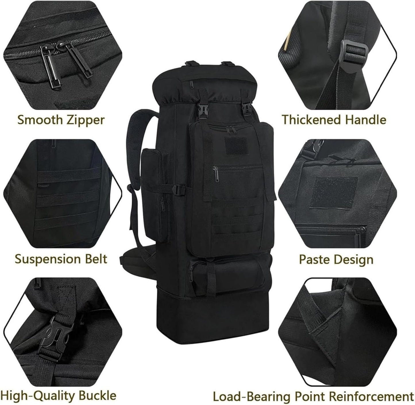 Large Capacity Travel Backpack, Waterproof Trekking Bag, Camping Backpack, Climbing Backpack, Cycling Backpack, Hiking Backpack, Backpacking Gear, Outdoor Adventure Bag, Rugged Travel Backpack