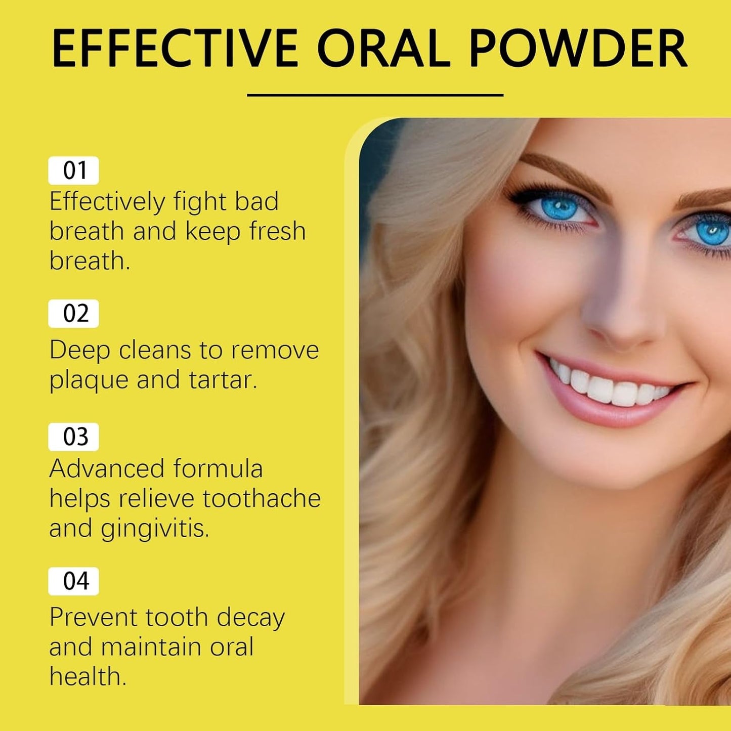 Polvere Sbiancante For Denti Oral Care - Alito Fresco, Rimozione Delle Macchie E Igiene Orale, Soluzione For La Pulizia Dei Denti Facile Da Usare(2PCS)