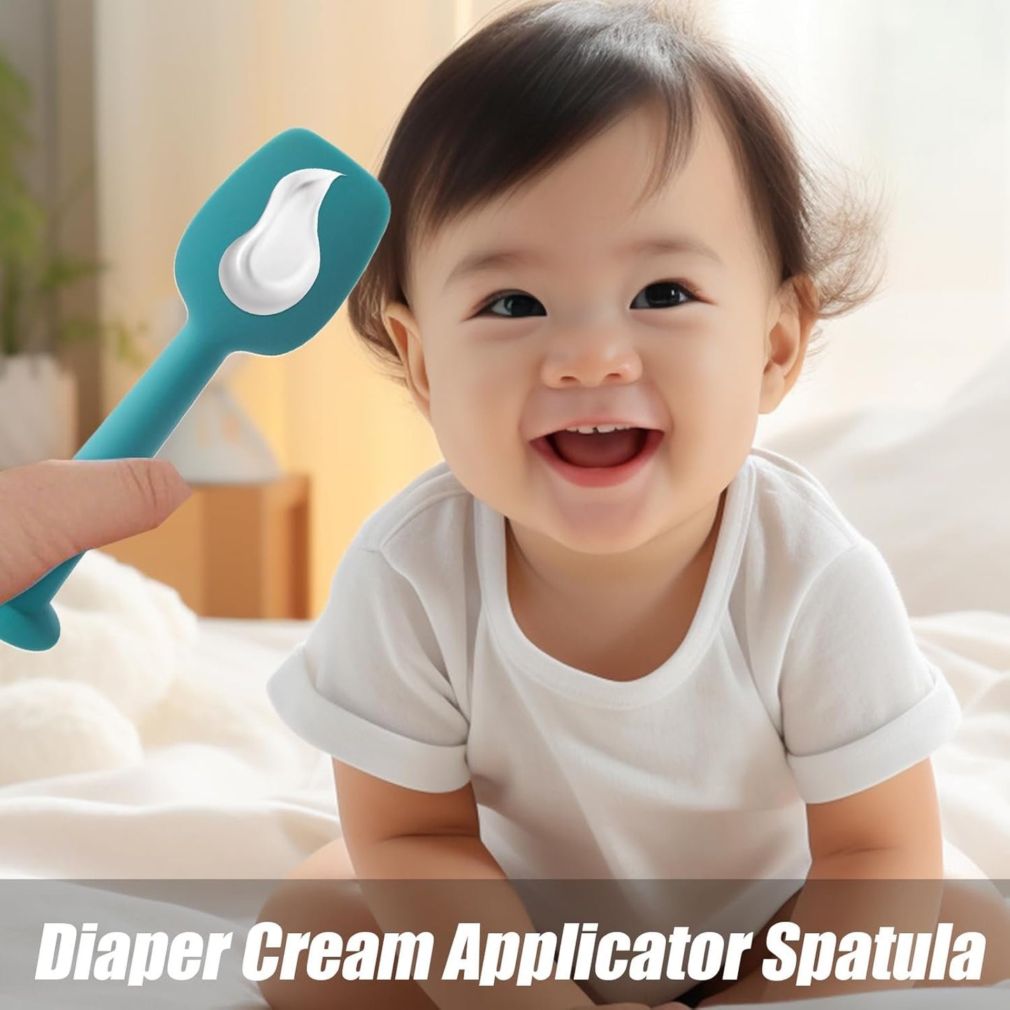 Diaper Paste Spatula | Suction Cup Diaper Rash Cream Spatula | Soft Paste Applicator Wipe Balm Tool For Bath Nursery Cheeks And Butt Care