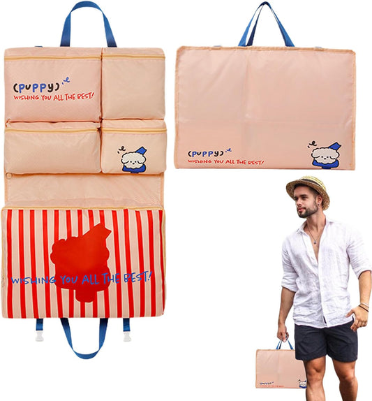 Travel Underwear Organizer Bag - Red Portable Travel Storage Bag | Travel Bra Underwear Storage Bag | Moving Packing Case, Foldable Organization Pouch For Closet Dorm And Hotel Daily Use