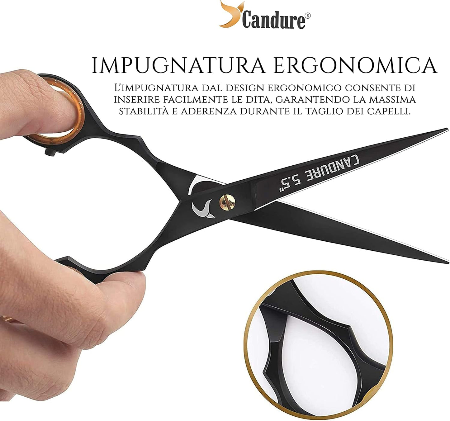 Barber Scissors Hairdressing Scissors Hair Cutting Thinning Hair Shading Scissors 5.5"