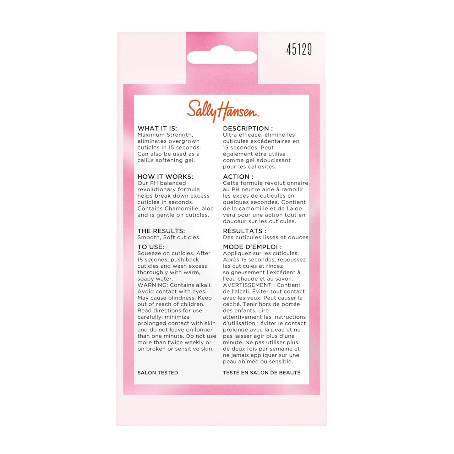 Sally Hansen Instant Cuticle Remover - 45129 For Women 1 oz Remover