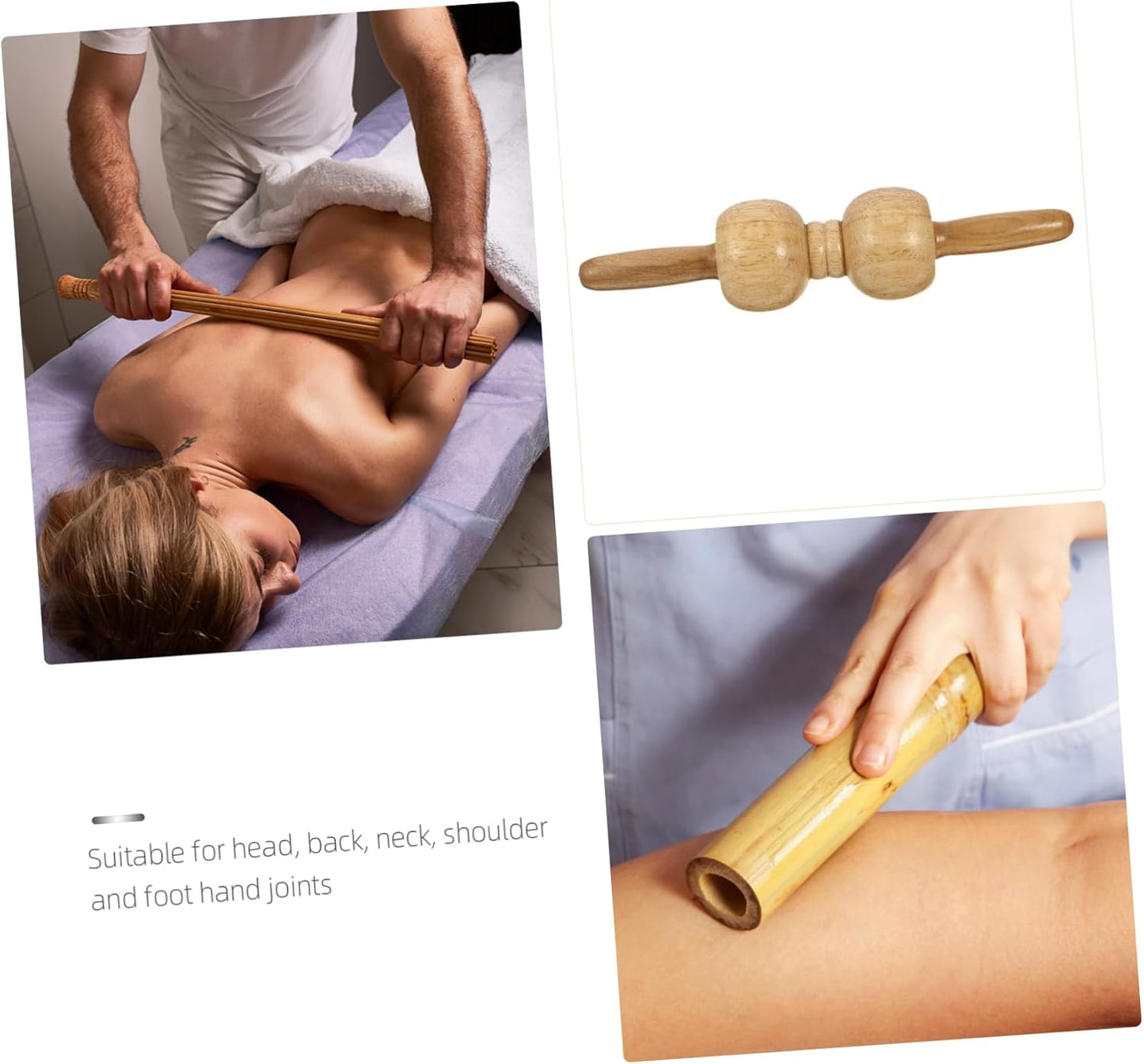 OATIPHO 1 Pezzo Massaggiatore per spalle e collo muscolo Indietro massaggio corpo punto di innesco massaggiatore a con funzionamento manuale strumento massaggiatore di legno