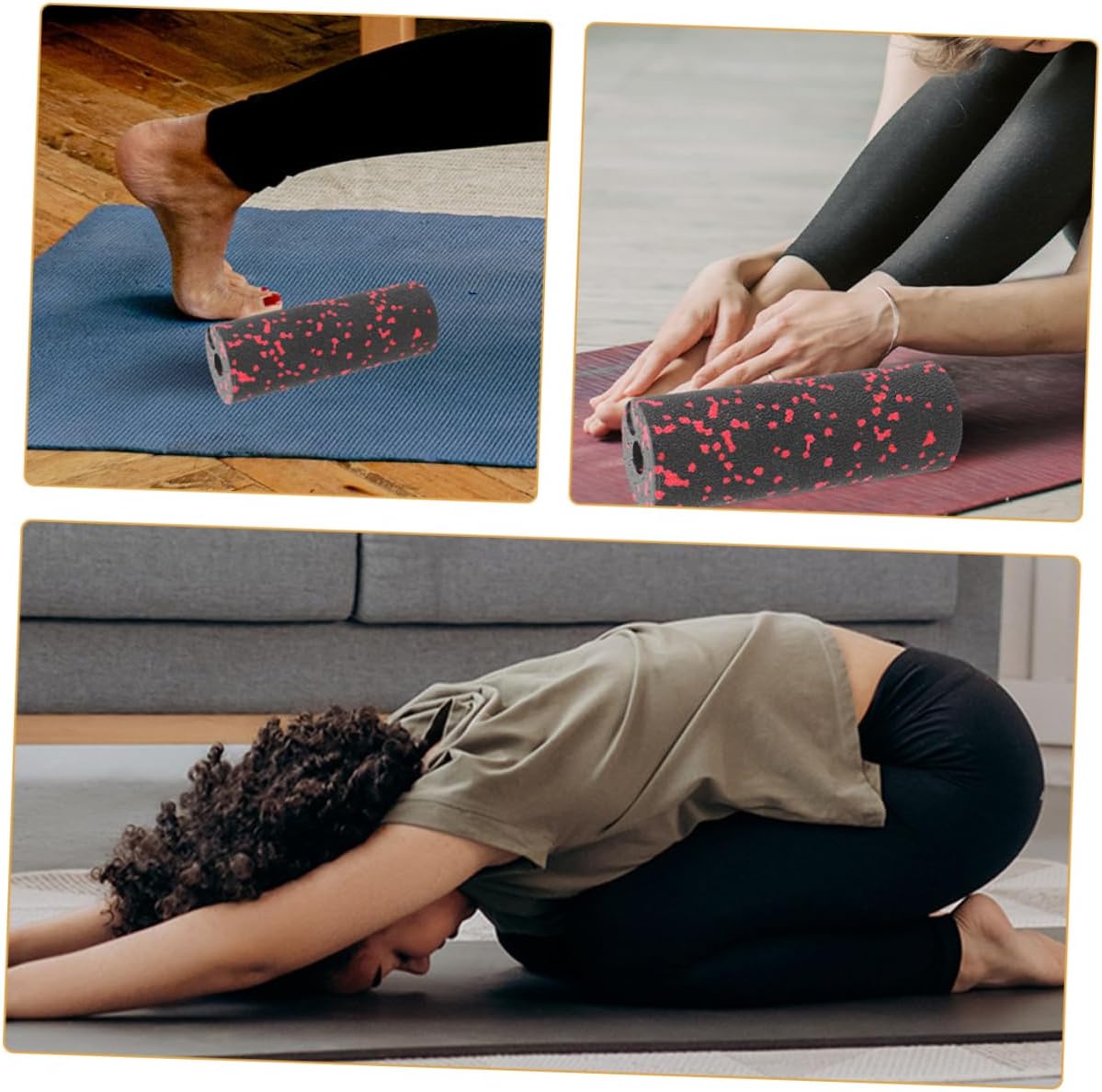 HEMOTON 4 Pezzi Mini colonna yoga massaggiante per massaggio muscolare colonna a rulli massaggio a Strumento di massaggio per l'esercizio massaggiatore a rulli epp