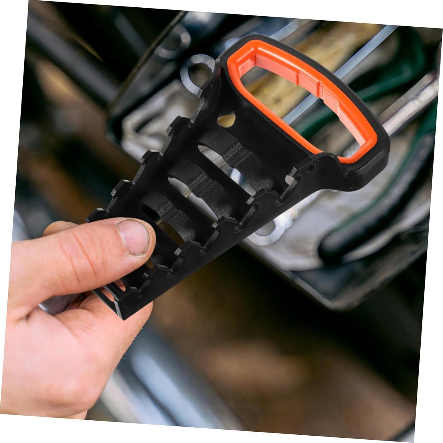 SHINEOFI 5 Wrench Organizer Slot Tool Holder for Mechanics DIY Projects Space Saving Wrench Stand Modular Rack for Efficient Workspace Organization