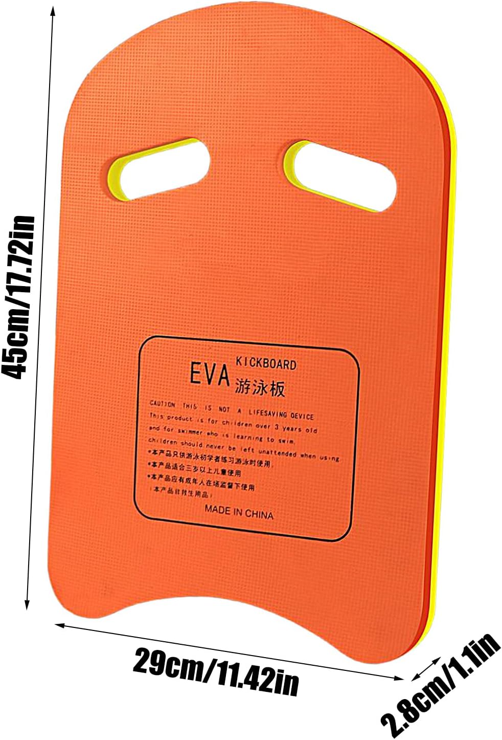Swimming Training Board, Safety U Shape Flotation Device, Non-Slip Floating Water Exercise Gear for Fitness Lessons Pool Workout Beach Learning Swim Practice, Blue, 45x29x2.8cm