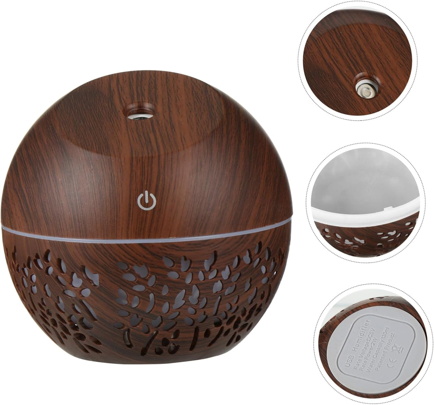Beavorty Mushroom-shaped Air Humidifier Lamp Essential Oil Diffuser Aroma Humidifier USB Rechargeable Mute Humidifier for Office and Control