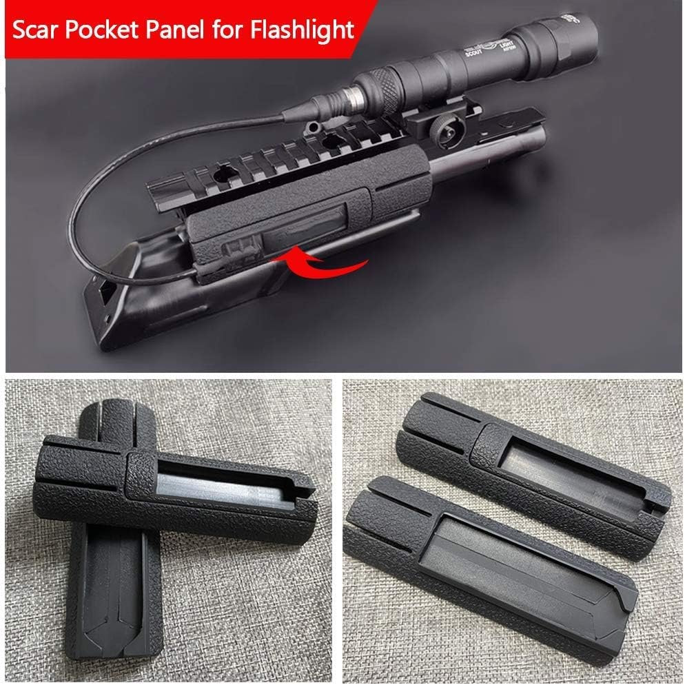 Scar Pocket Panel Remote Switch Rail Pads Set for PEQ-15 Style LED Flashlight Tactical for 20mm Rail 1 Set
