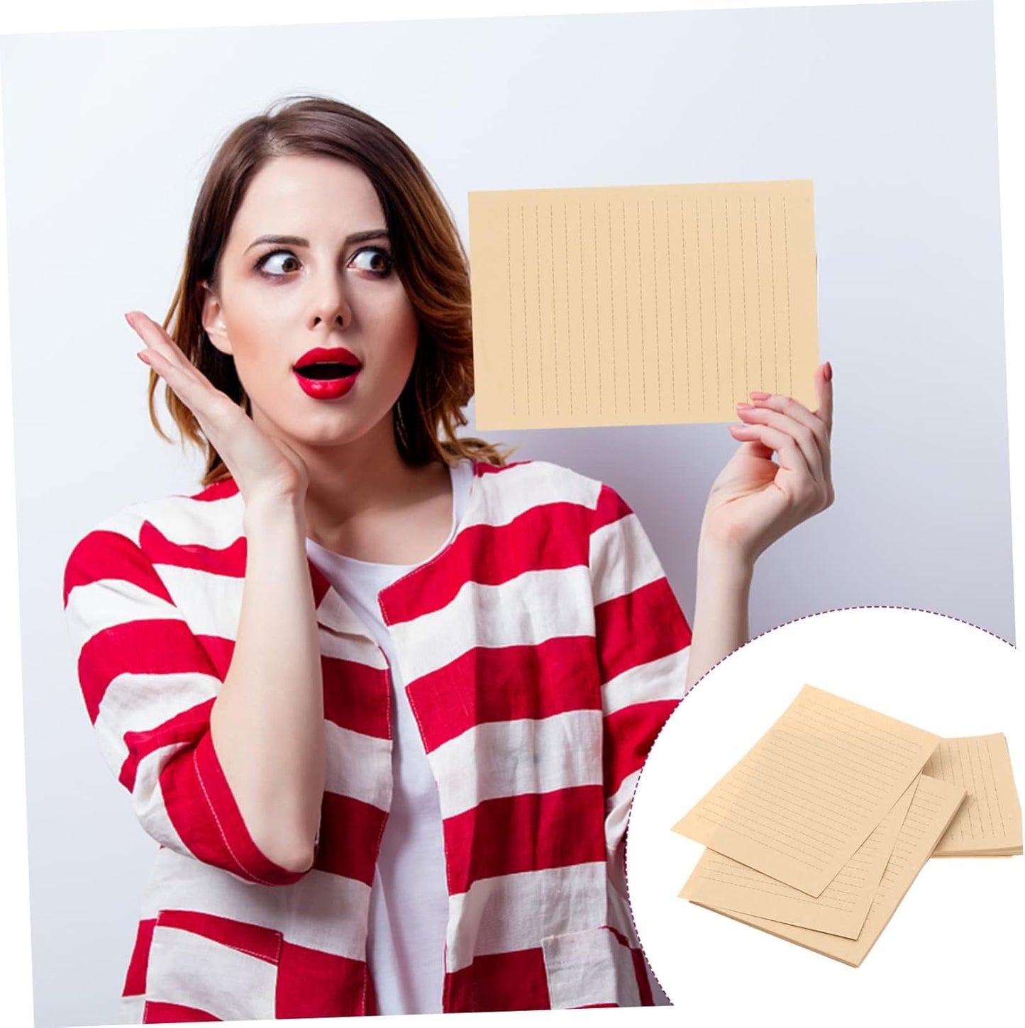 Angoily 100 Sheets A5 Vintage Kraft Paper Letter Writing Practical Stylish Stationery for Letter Sets