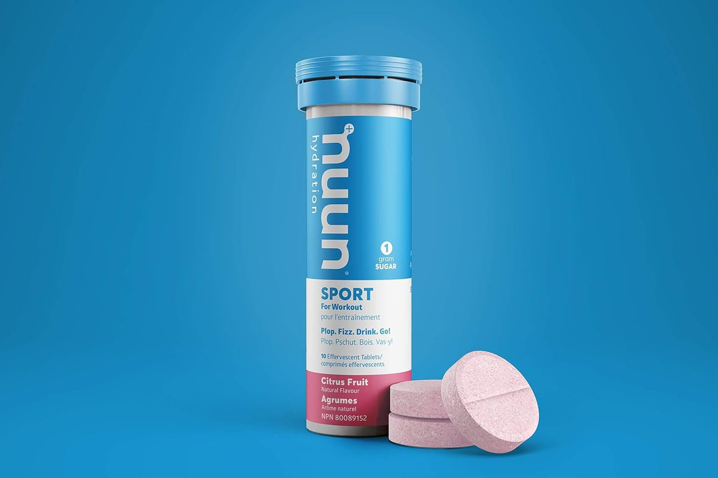 Nuun 3160408 Sport Hydrating Electrolyte Tablets, Citrus Fruit, 8 count