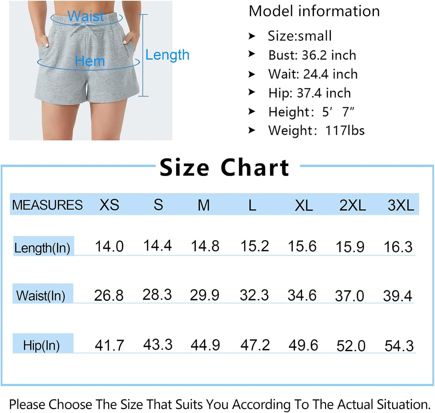 THE GYM PEOPLE Women's Drawstring Sweat Shorts High Waisted Summer Workout Lounge Shorts with Pockets