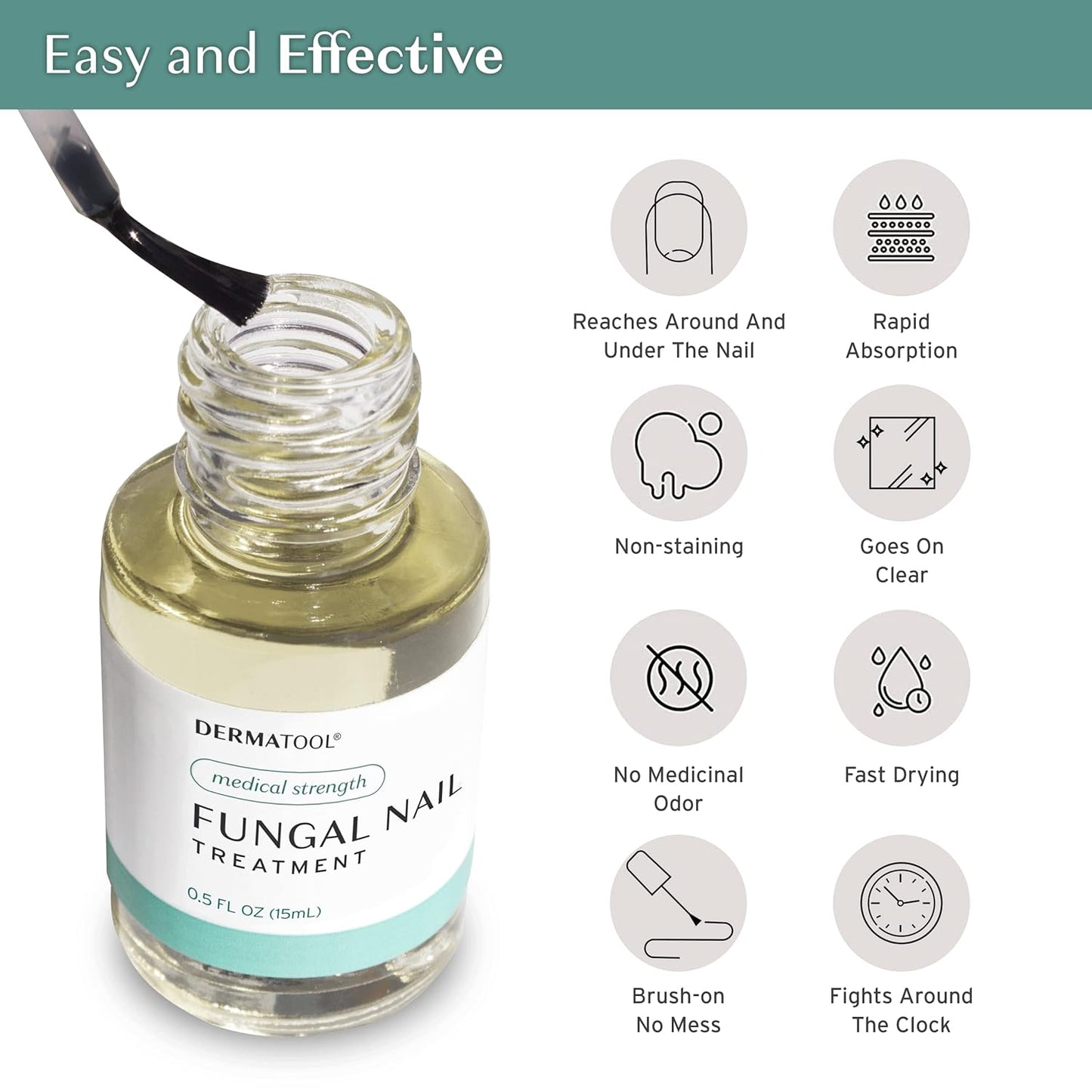 Toenail Fungus Treatment Extra Strength Antifungal Solution and Nail Fungus Treatment for Toenail - Repairs Fungal Damaged, Yellow, Thick, Discolored Nails - Fingernails and Toe Nail Fungus Treatments