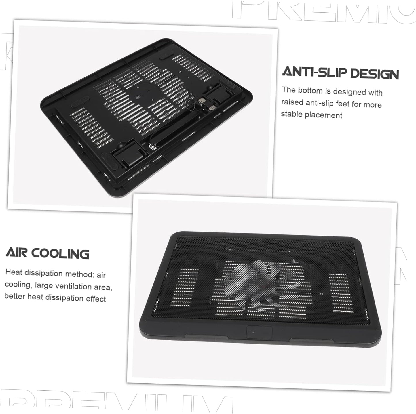 DOITOOL Laptop Cooling Pad with Silent Fan Ultra Thin Design for Laptops USB Powered Notebook Cooler Lightweight and Portable Laptop Stand for Enhanced Heat Dissipation