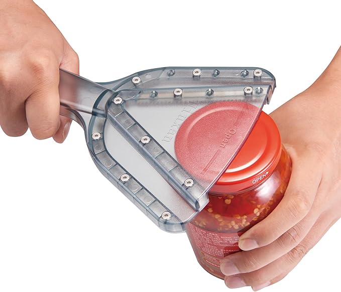 Jar Opener for Weak Hand & Seniors with Arthritis,Easy Twist Off Bottle Caps,Patent | Unique Kitchen Gadgets, Christmas Gifts for Elderly/Women/Men(Red)