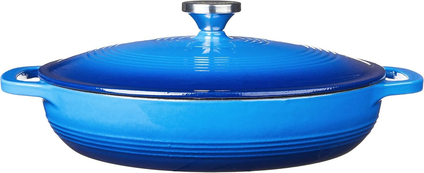 Lodge EC3CC33 Color 3-Quart Covered Casserole (Caribbean Blue)