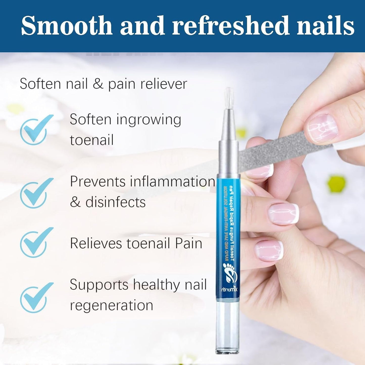 4 Pcs Nail Care with Nail File, Cuticle Oil, Nail Care Pencil with Aloe Vera for Nails and Toenails