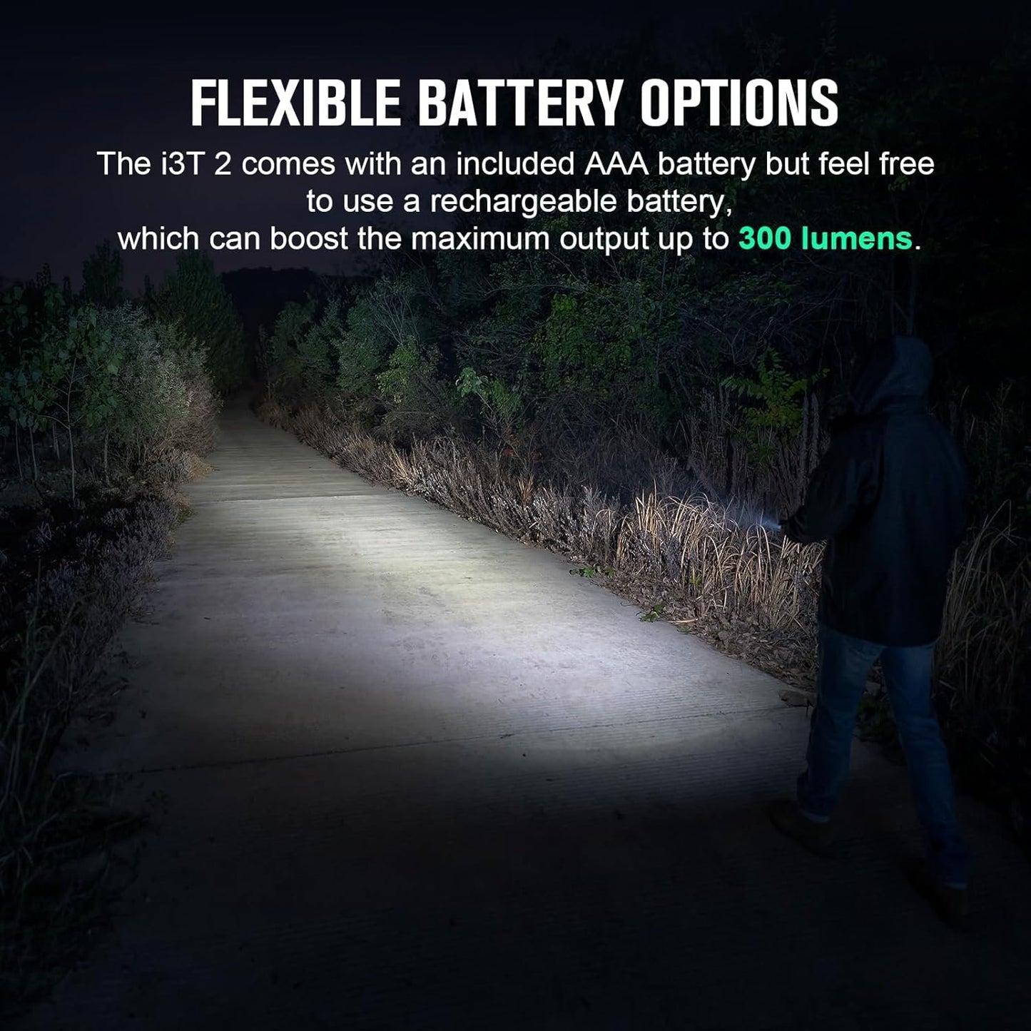 OLIGHT I3T 2 EOS 200 Lumens Mini Flashlight, Small Pocket EDC Flashlight with AAA or Rechargeable Battery, Dual-Output Slim Tail Switch Light for Camping and Hiking(Black)