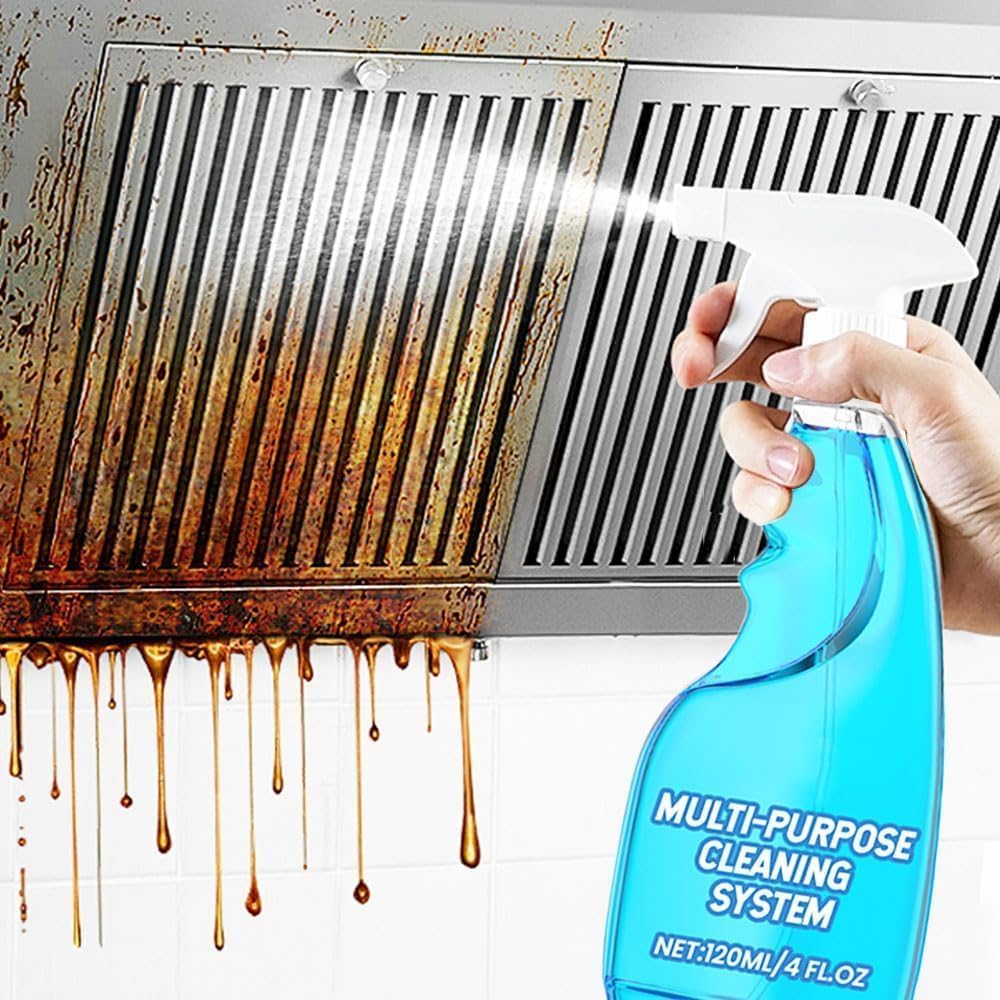Splash Foam Spray Tablets & Spray Bottle, 120 ML All Purpose Cleaner, Kitchen Grease & Grime Remover Bubble Spray for Kitchen Countertops, Ovens (1)