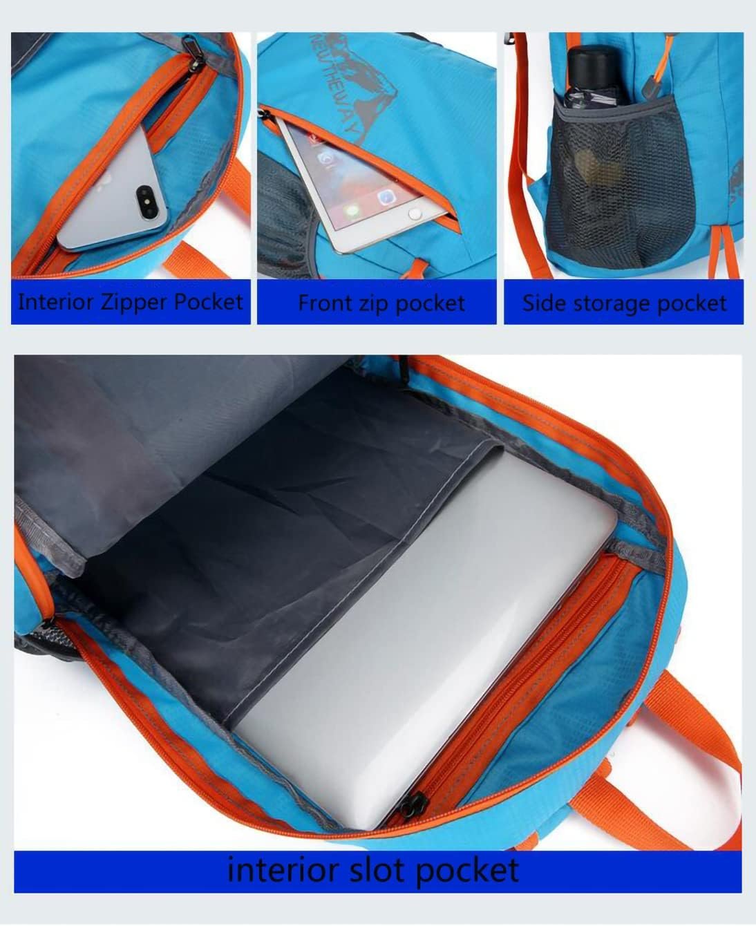 Ultra Lightweight Packable Backpack, Water Resistant Small Backpack Daypack Foldable for Travel Hiking Outdoor Camping and Cycling Foldable Outdoor Bag