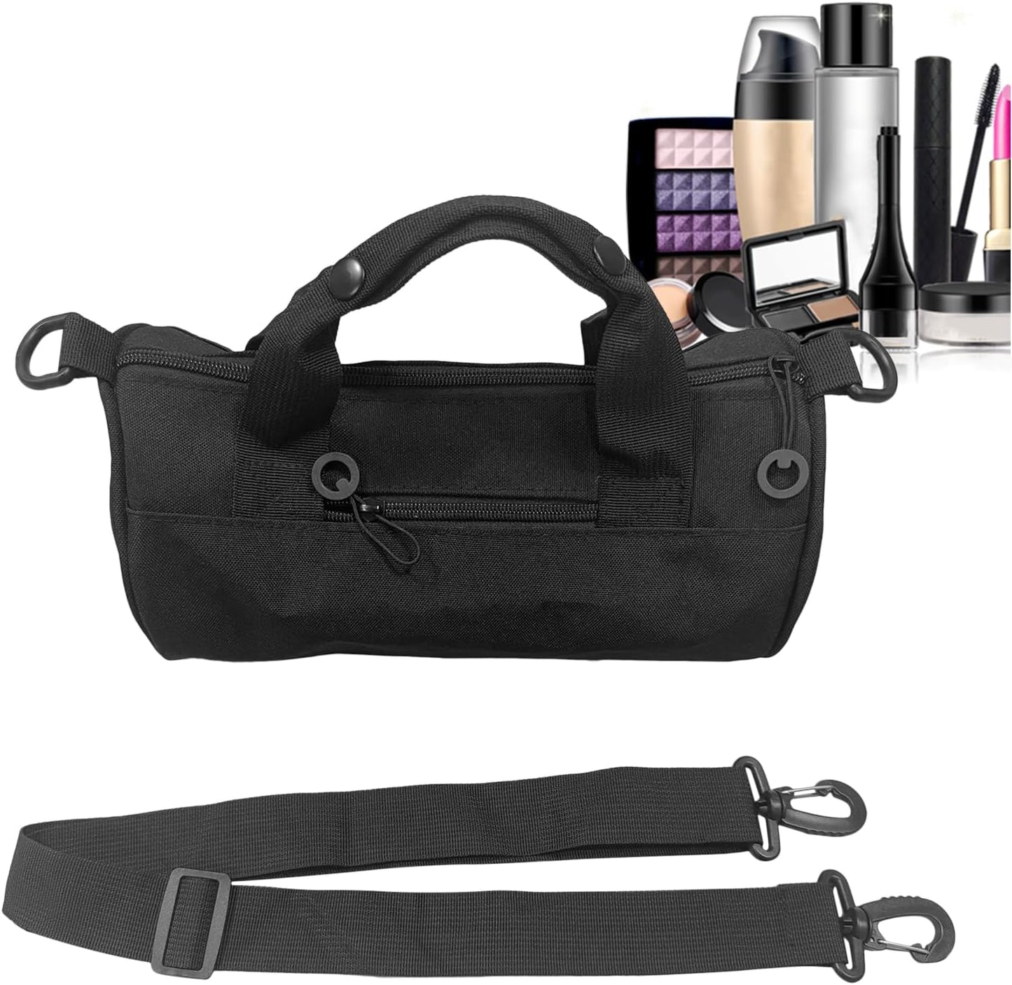 Gym Bag, Barrel Shape Carrier, 11,02 x 5,91 pollici Ampia capacità, regolabile Shoulder Strap, Swim Gear Bag for Men, Women, Hiking, Dance, Yoga, School, and Workout, Nero , Se référer au descriptif