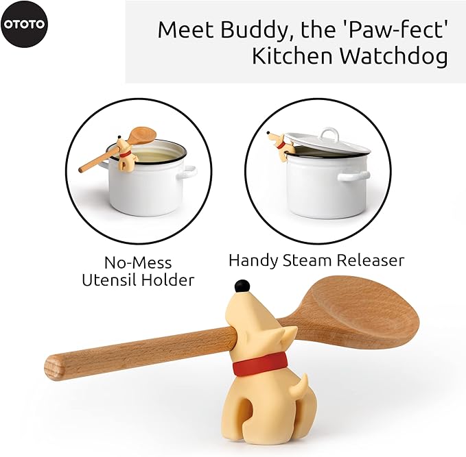 Funny Spoon Holder by OTOTO - Spoon Rest for Stove Top - Cooking Gadgets, Cooking Gifts, Cool Kitchen Gadgets, Cool Gifts, Cute Kitchen Accessories
