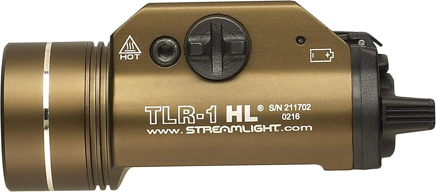 Streamlight High Lumen Rail Mounted Tactical Light, Flat Dark Earth Brown, Light Only - 69267